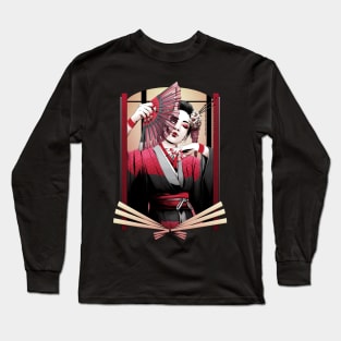 Skull Demon Geisha Long Sleeve T-Shirt